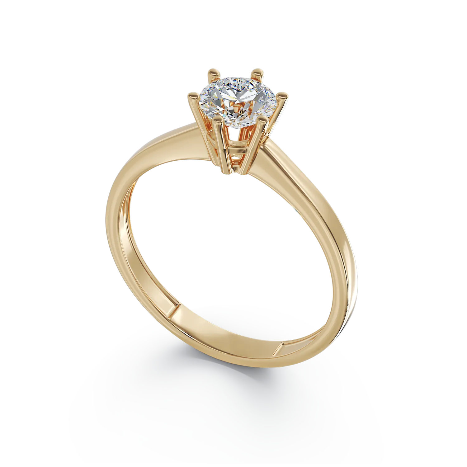 14K yellow gold engagement ring
