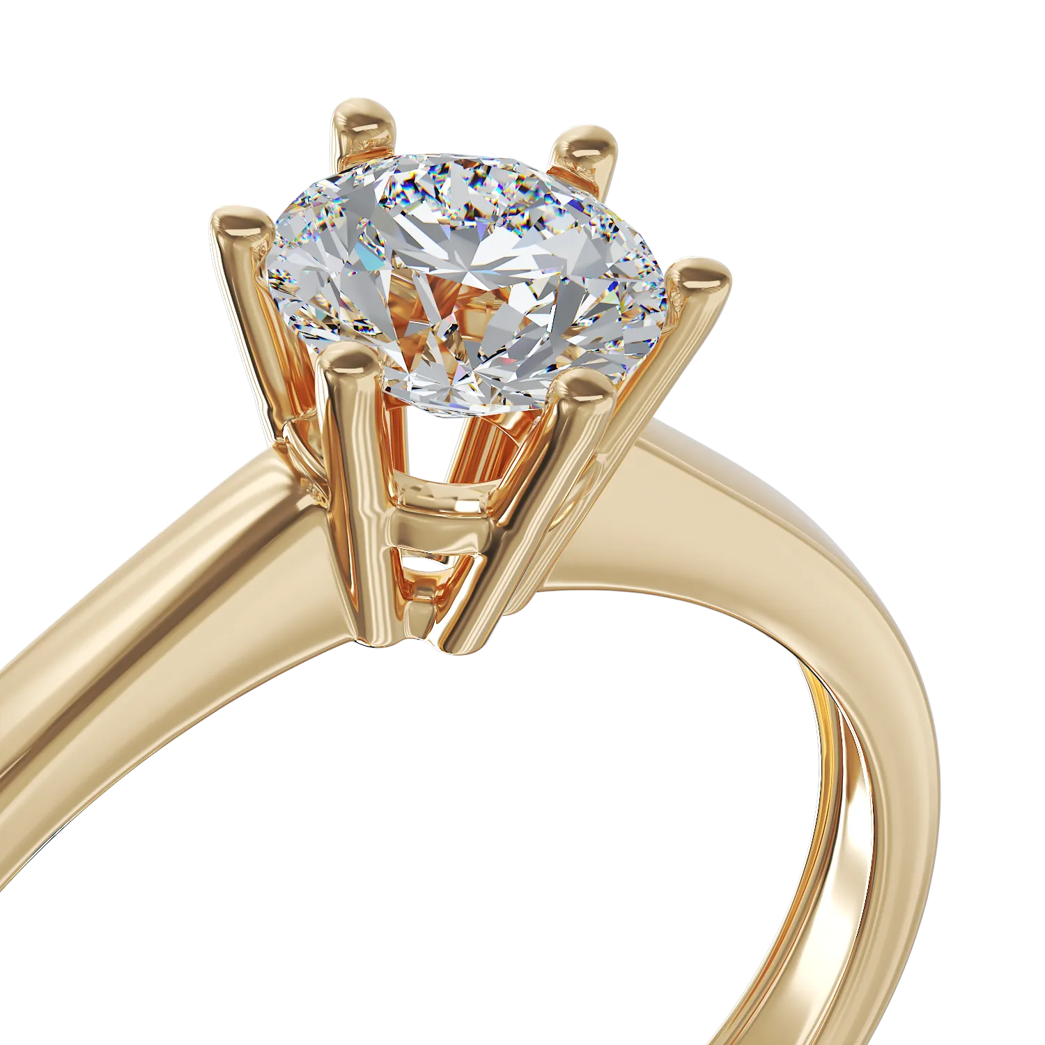 14K yellow gold engagement ring