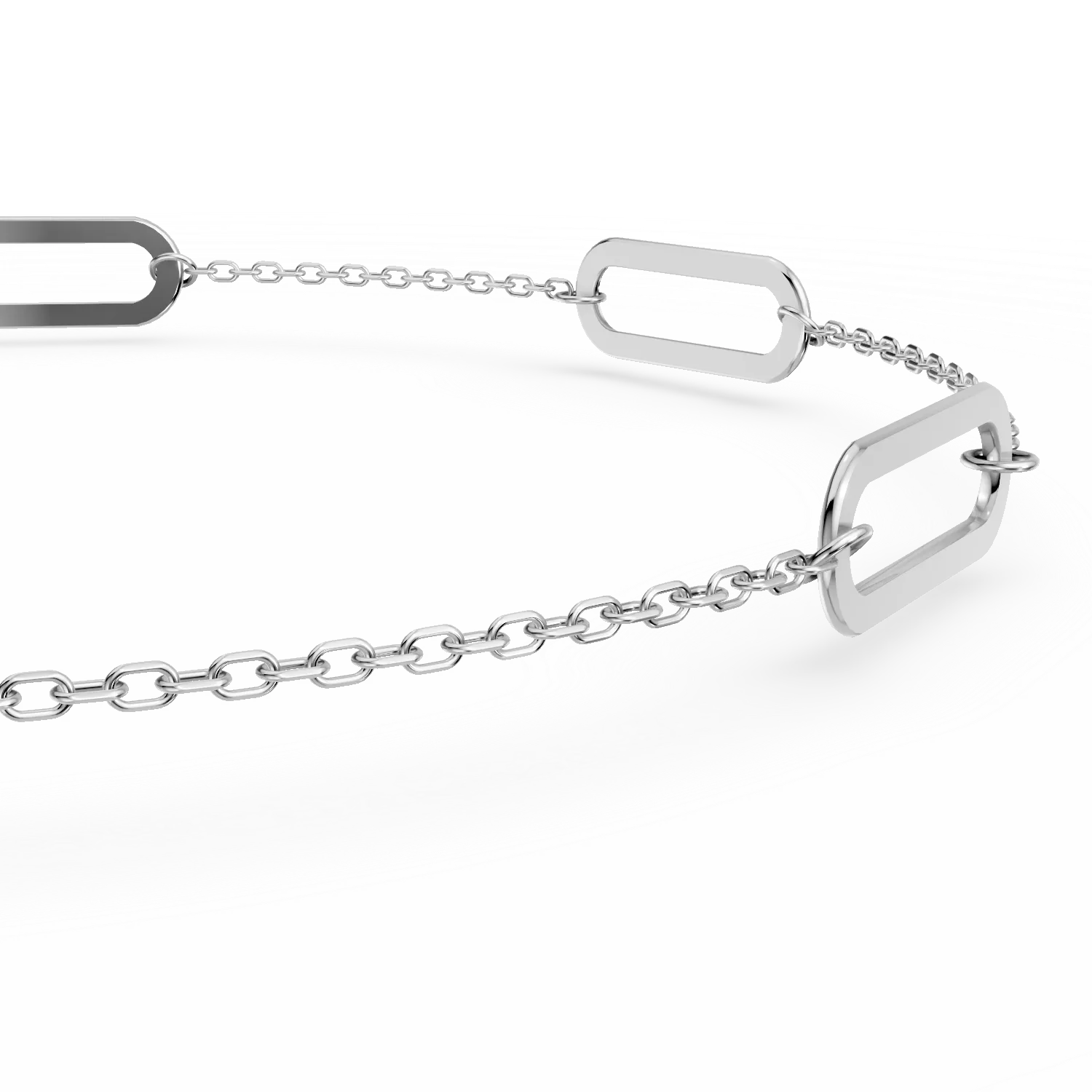 14K fehérarany karkötő