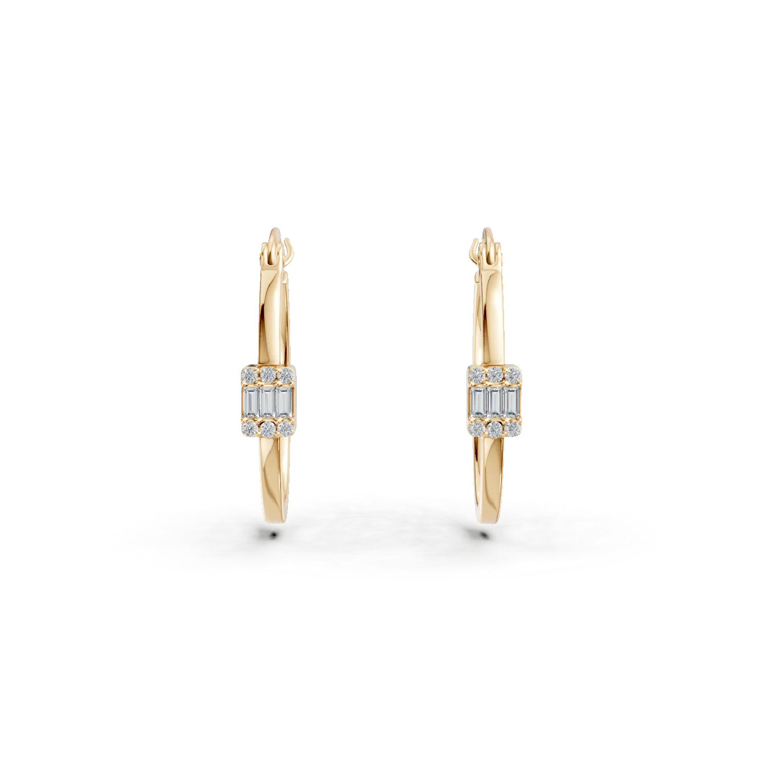 Cercei din aur galben de 14K-127095
