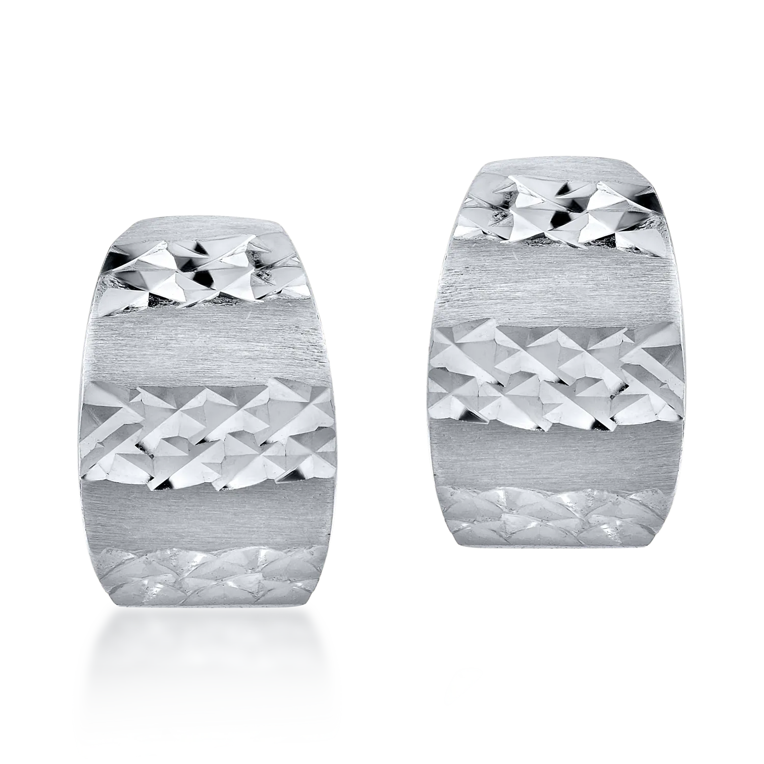 Cercei din aur alb de 14K-127098