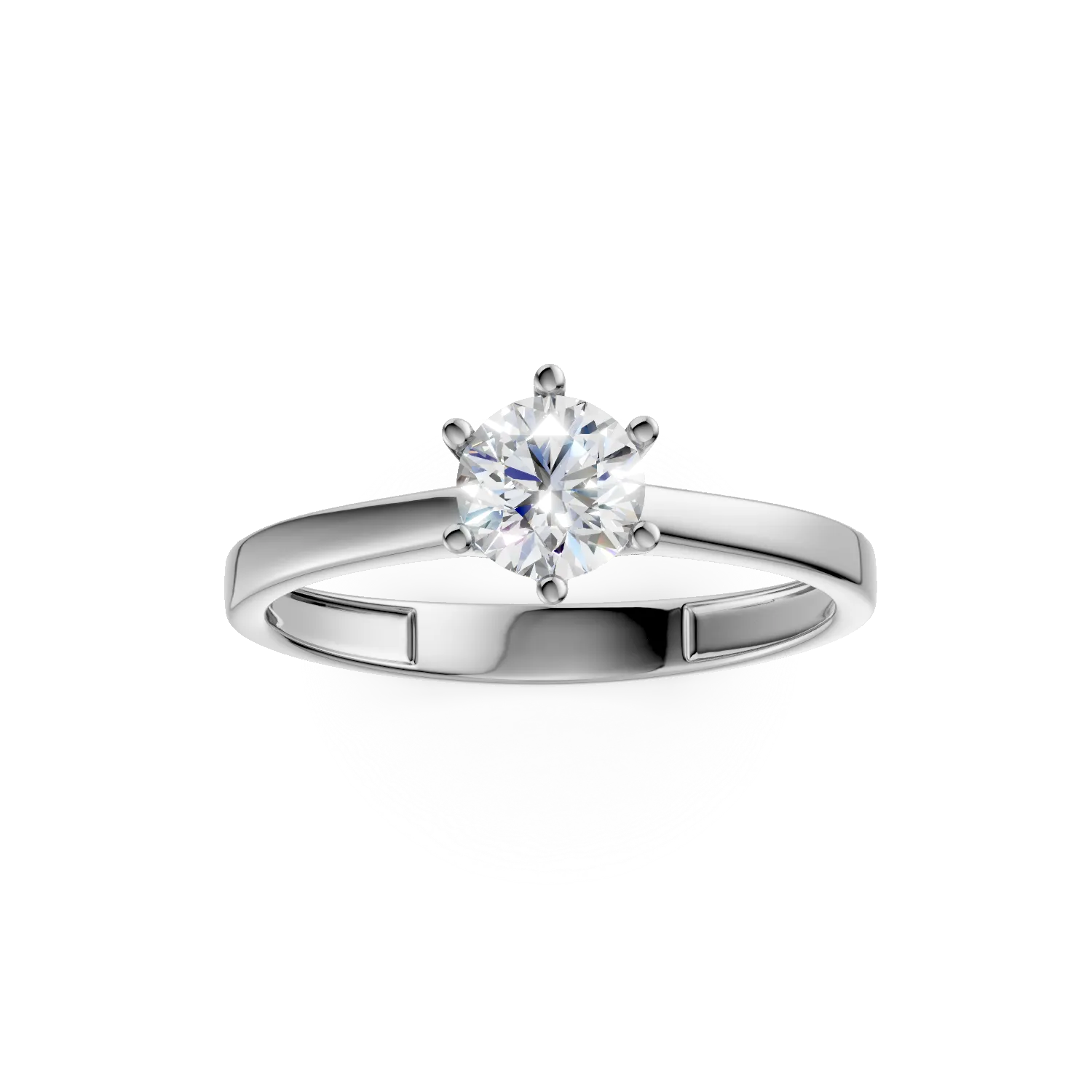 14K white gold engagement ring