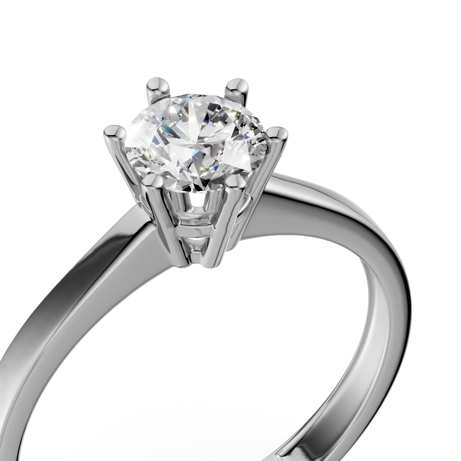 14K white gold engagement ring
