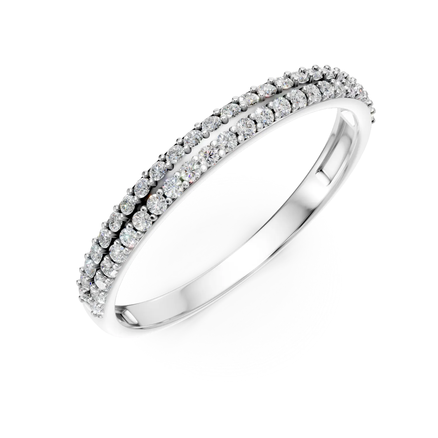 Half eternity ring in white gold