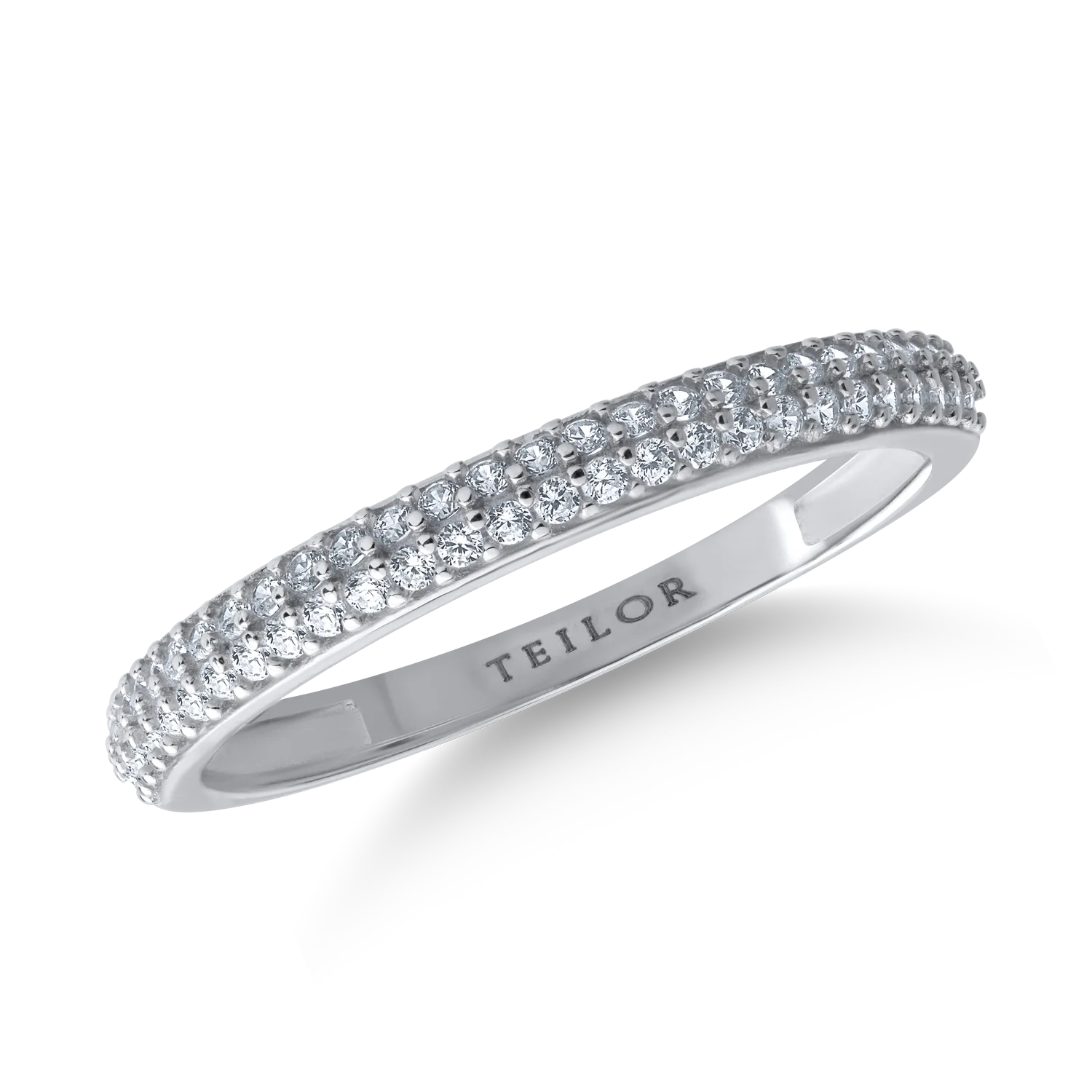 14K white gold ring