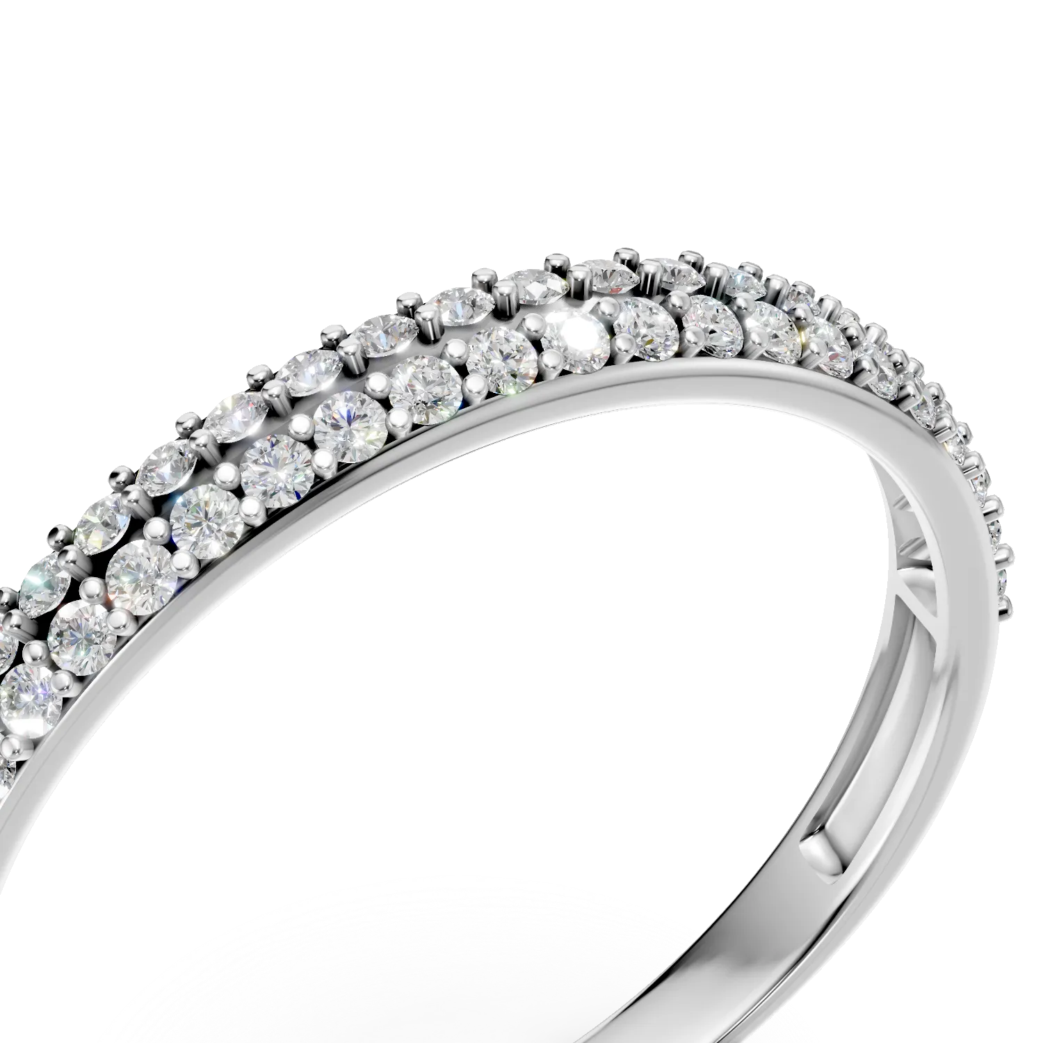 Half eternity ring in white gold