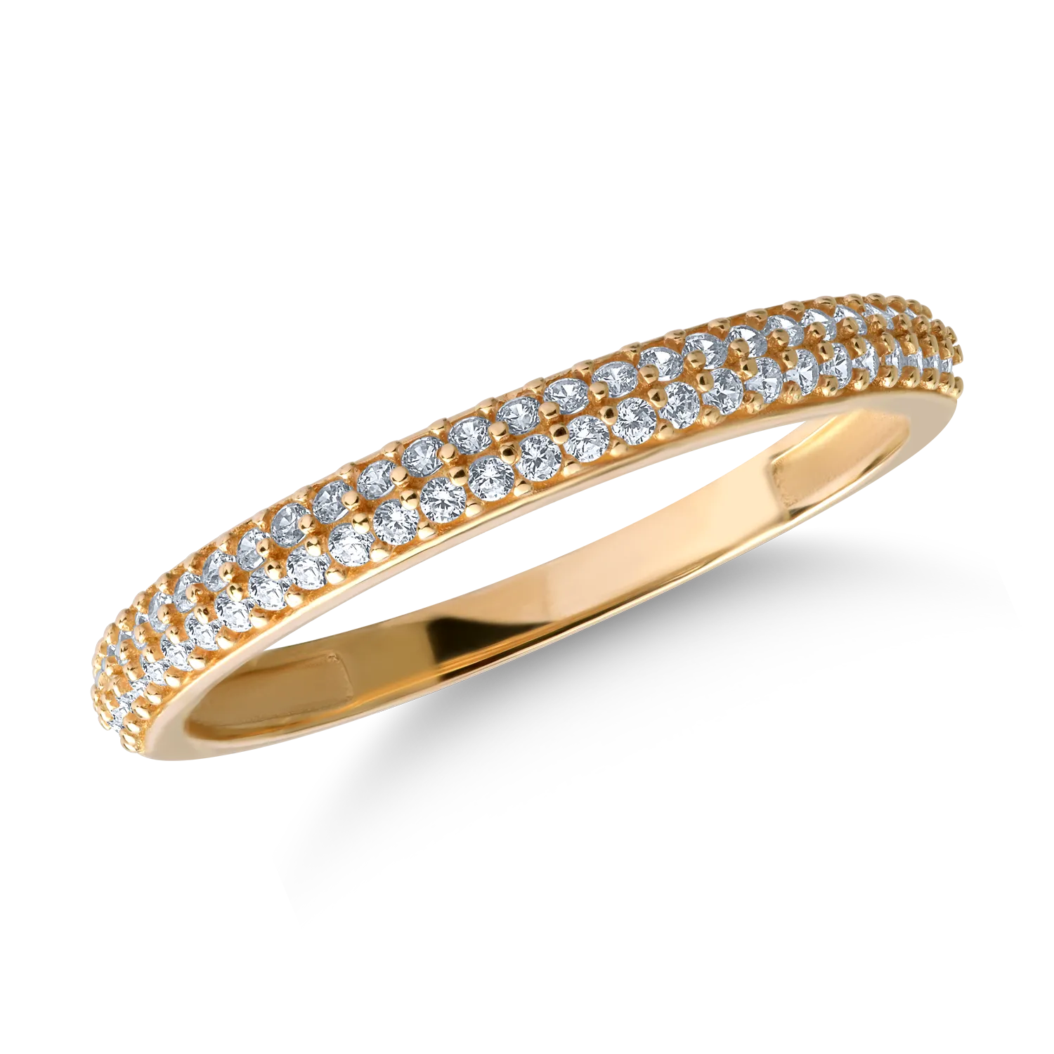 Half eternity ring in yellow gold