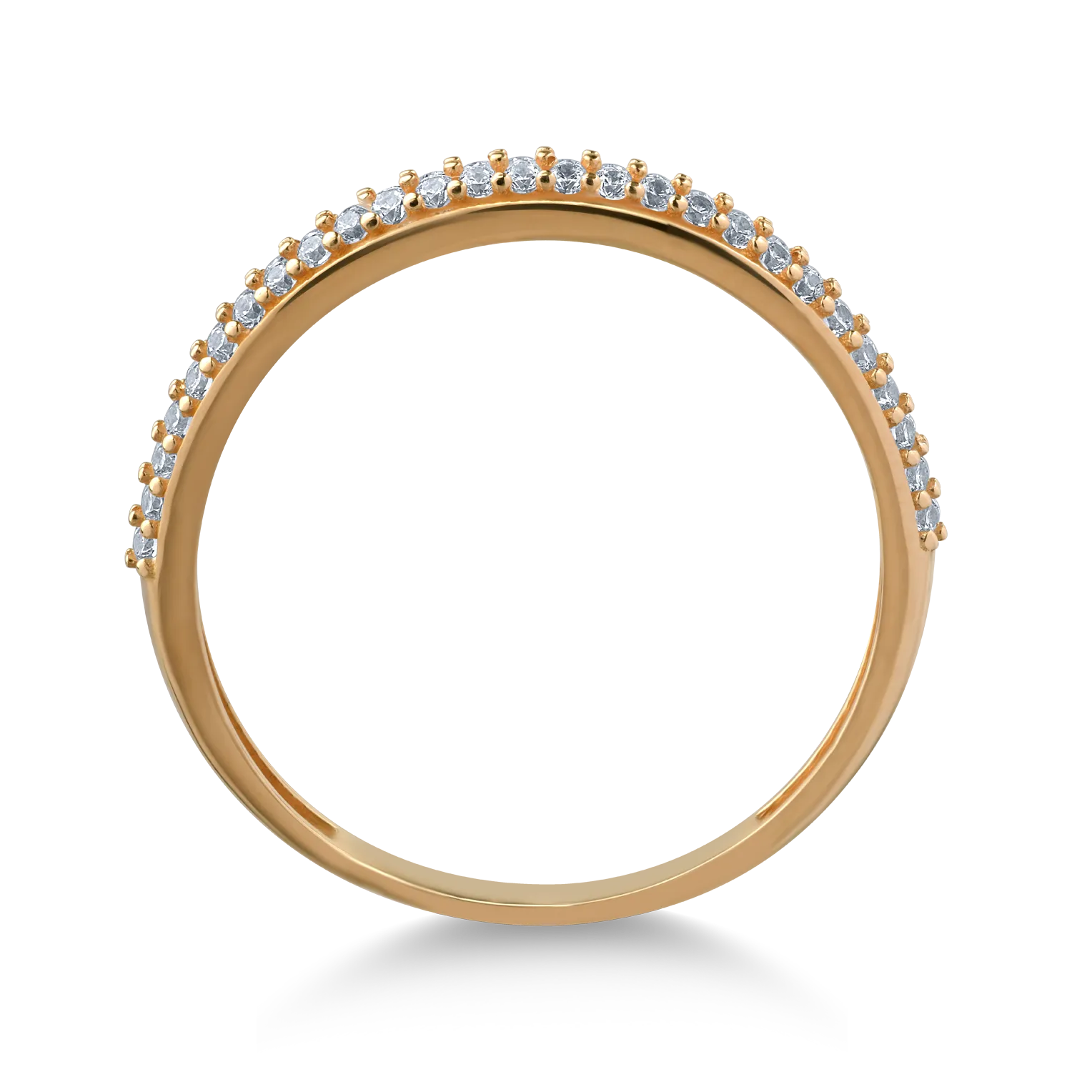 Half eternity ring in yellow gold