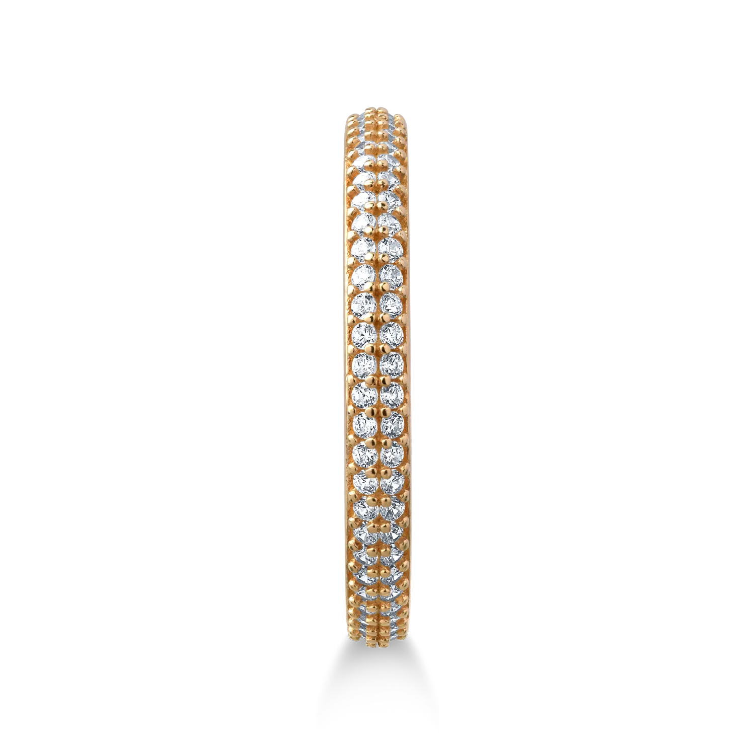 Half eternity ring in yellow gold