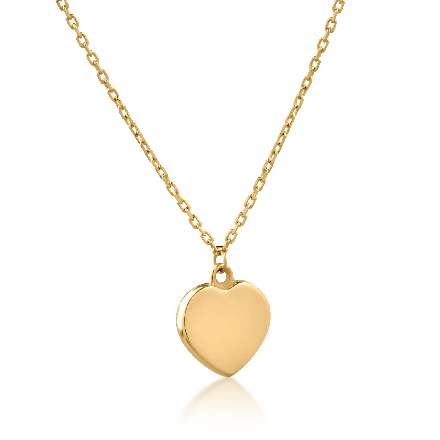 14K yellow gold heart pendant necklace
