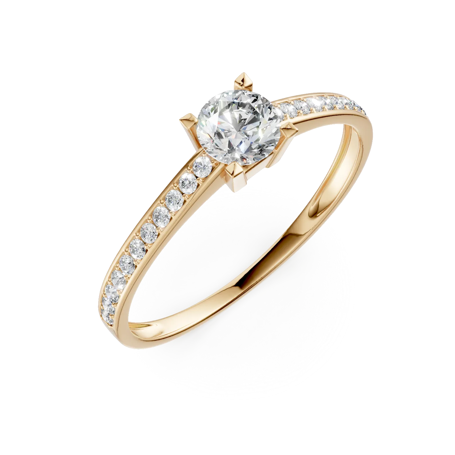 Inel de logodna din aur galben de 14K-127277