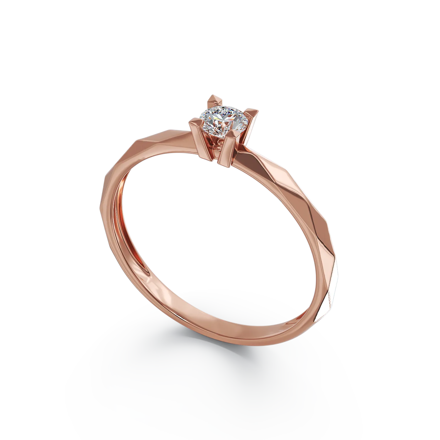 14K rose gold engagement ring