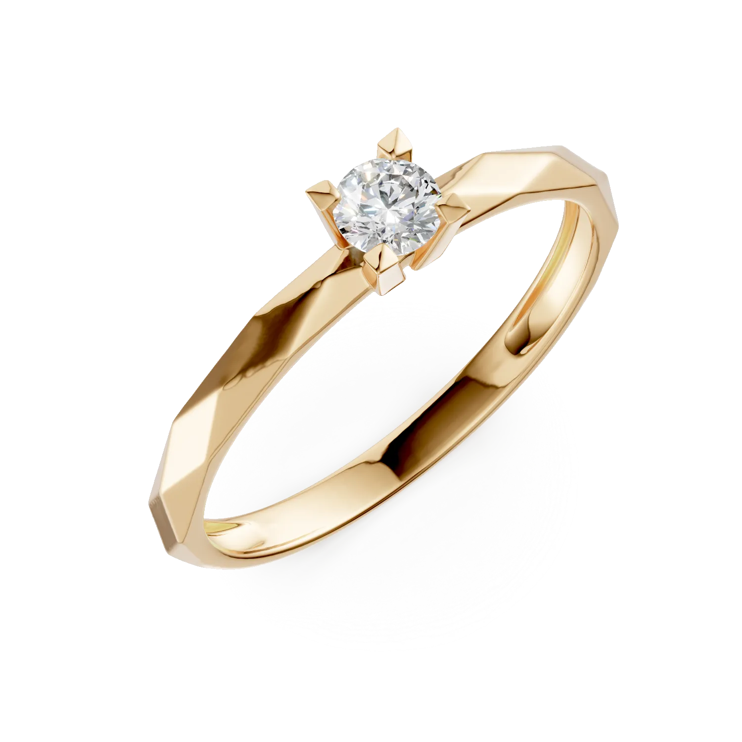 14K yellow gold engagement ring