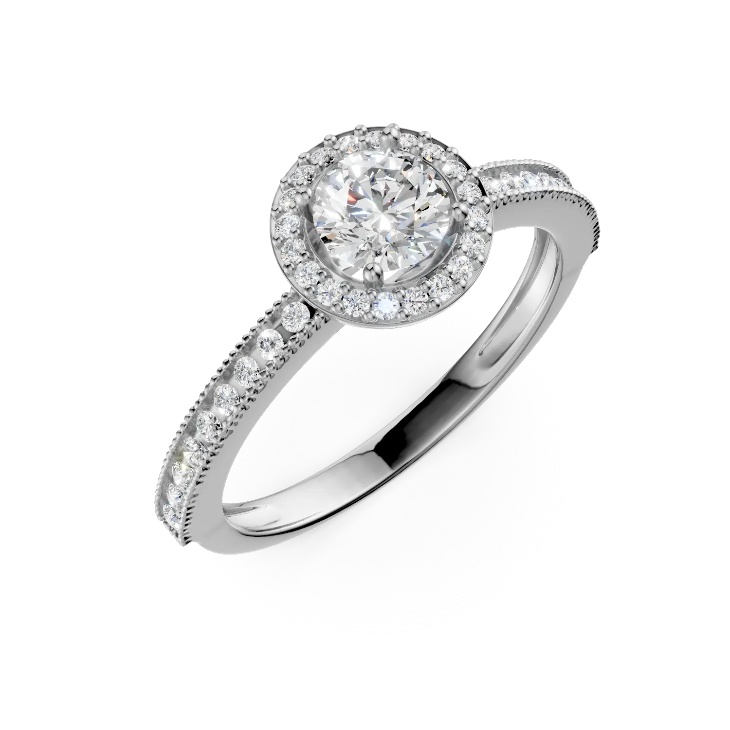 White gold engagement ring