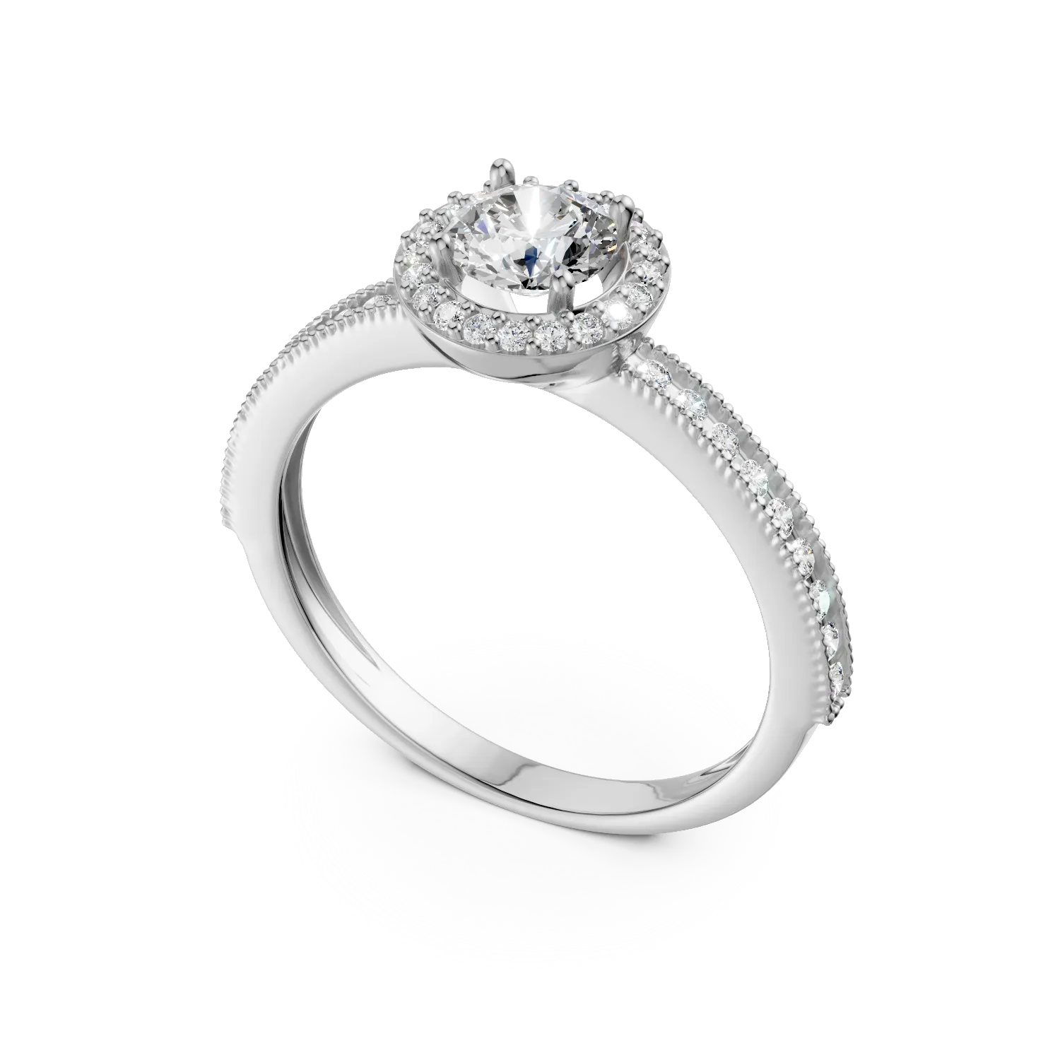 White gold engagement ring