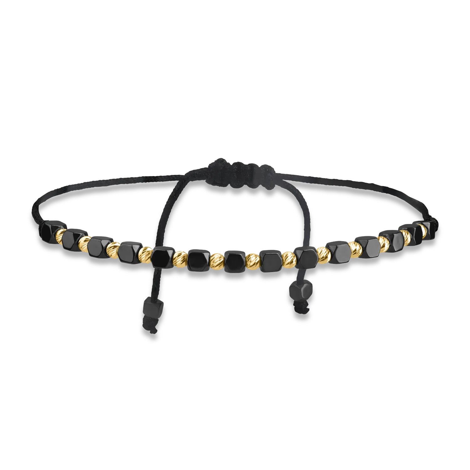Yellow gold cord bracelet