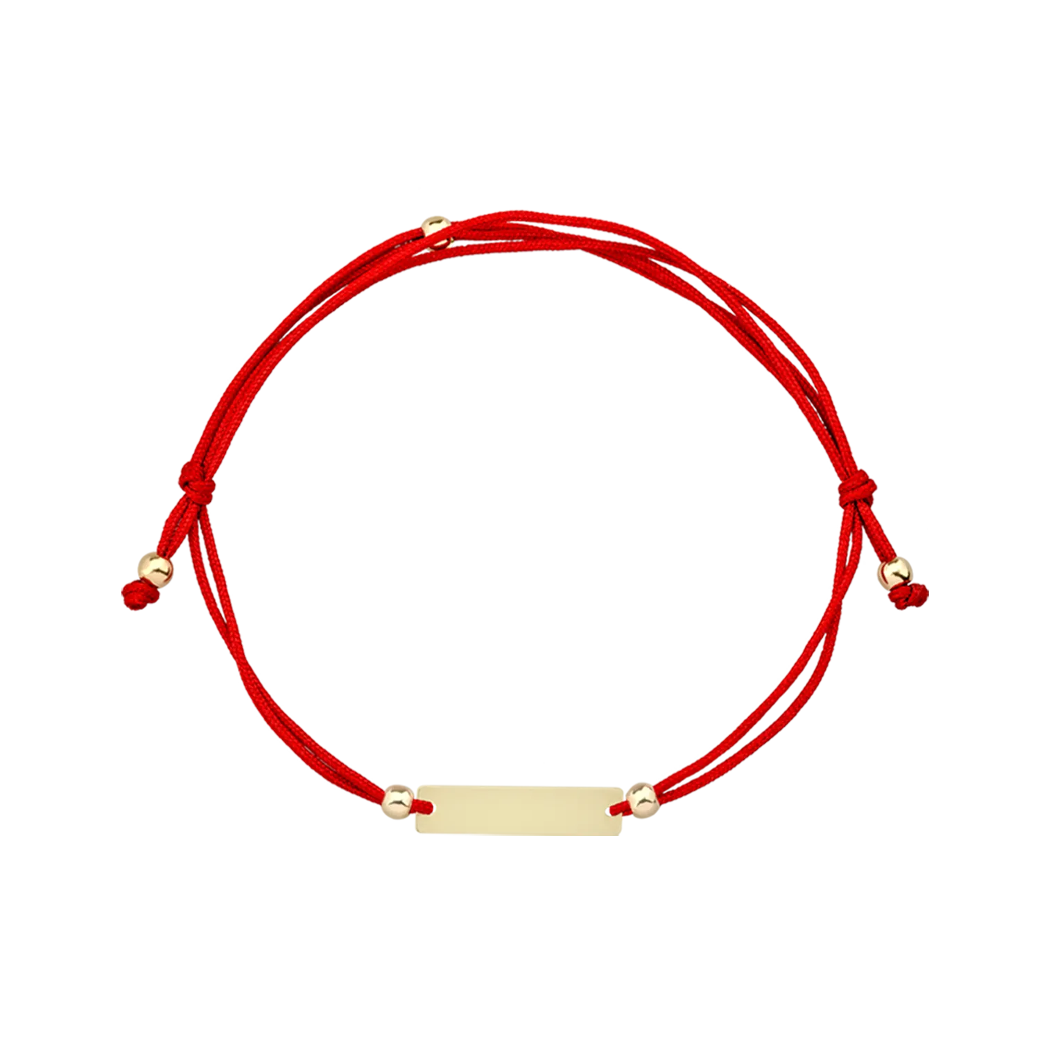 Bratara cu snur si charm din aur galben de 14K-127436