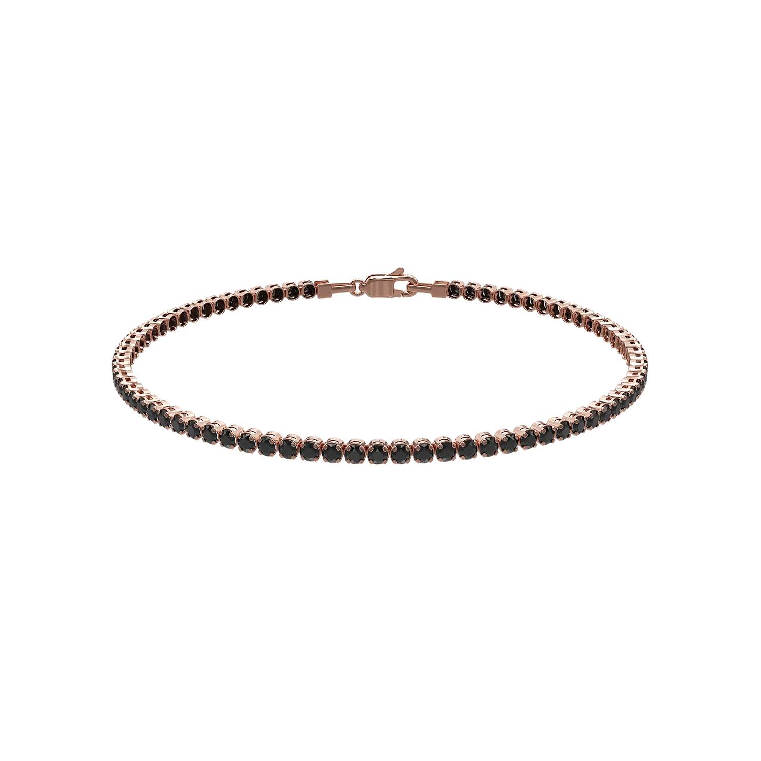 Bratara tennis din aur roz