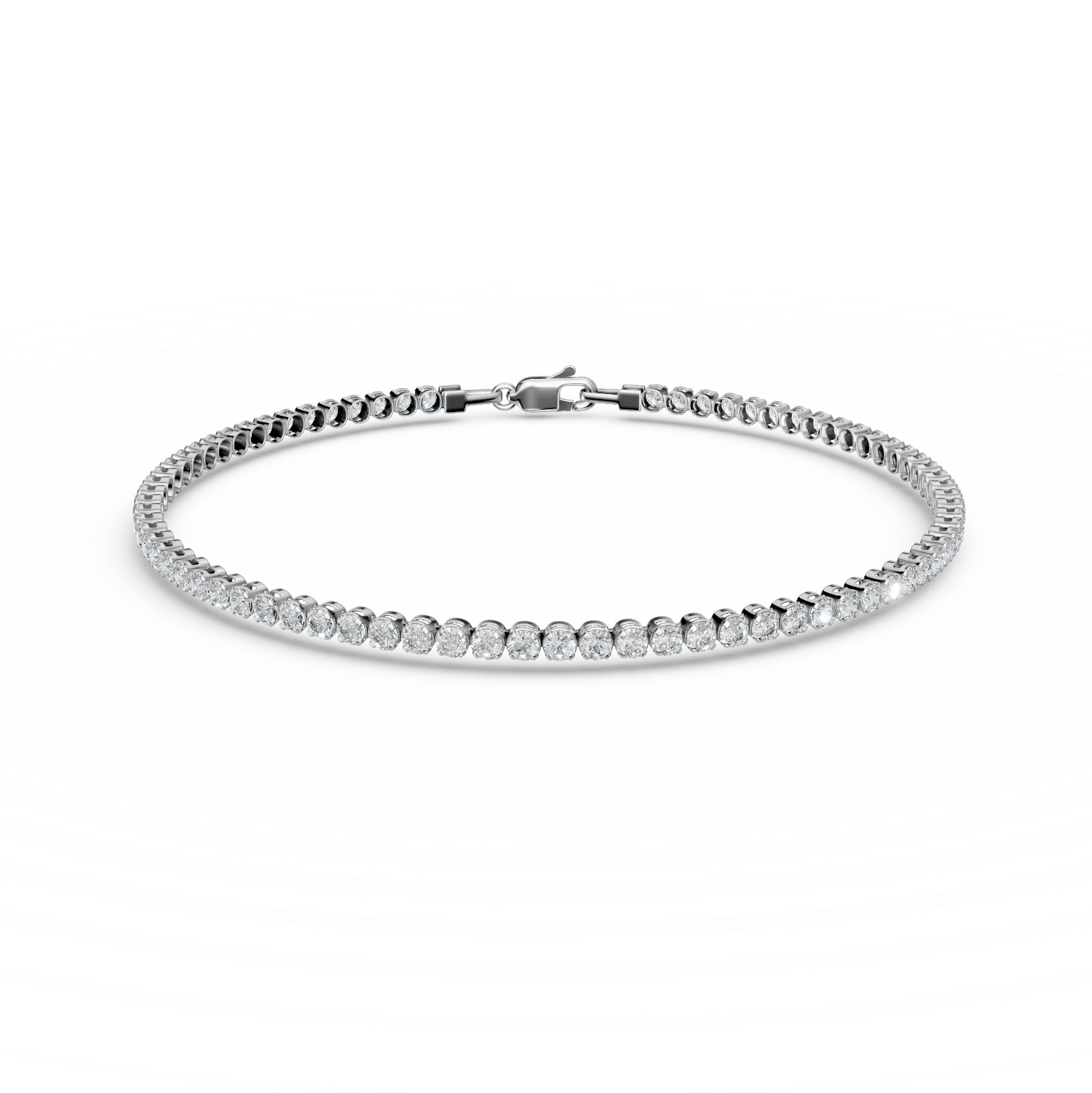 14K white gold tennis bracelet