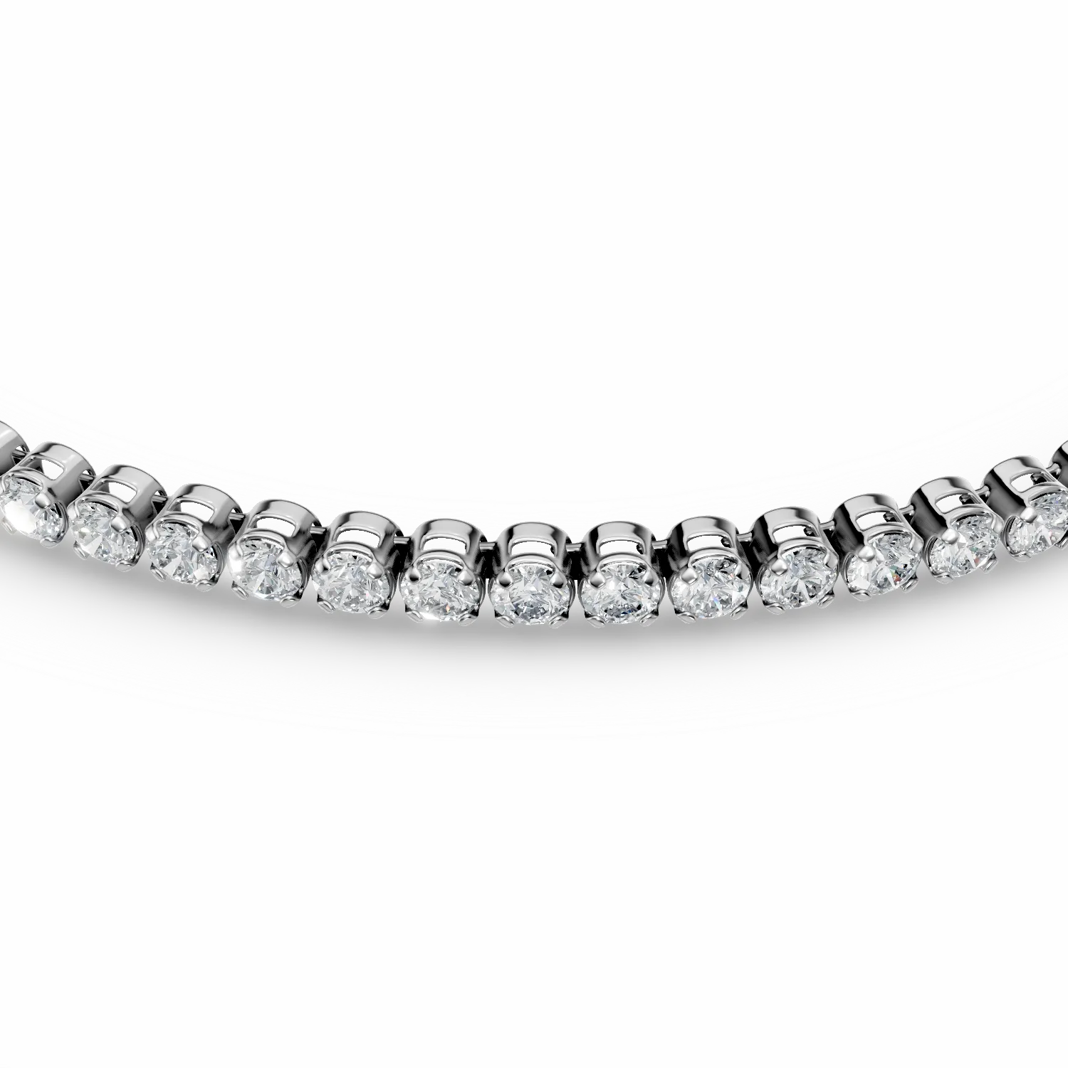 14K white gold tennis bracelet