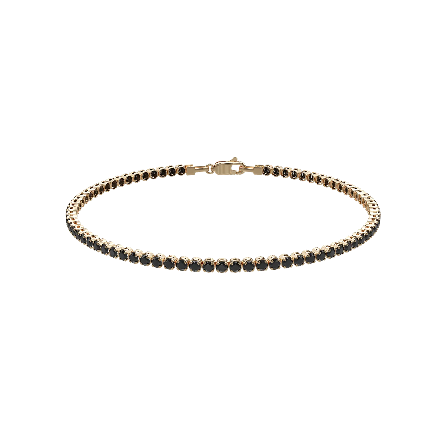 14K yellow gold tennis bracelet