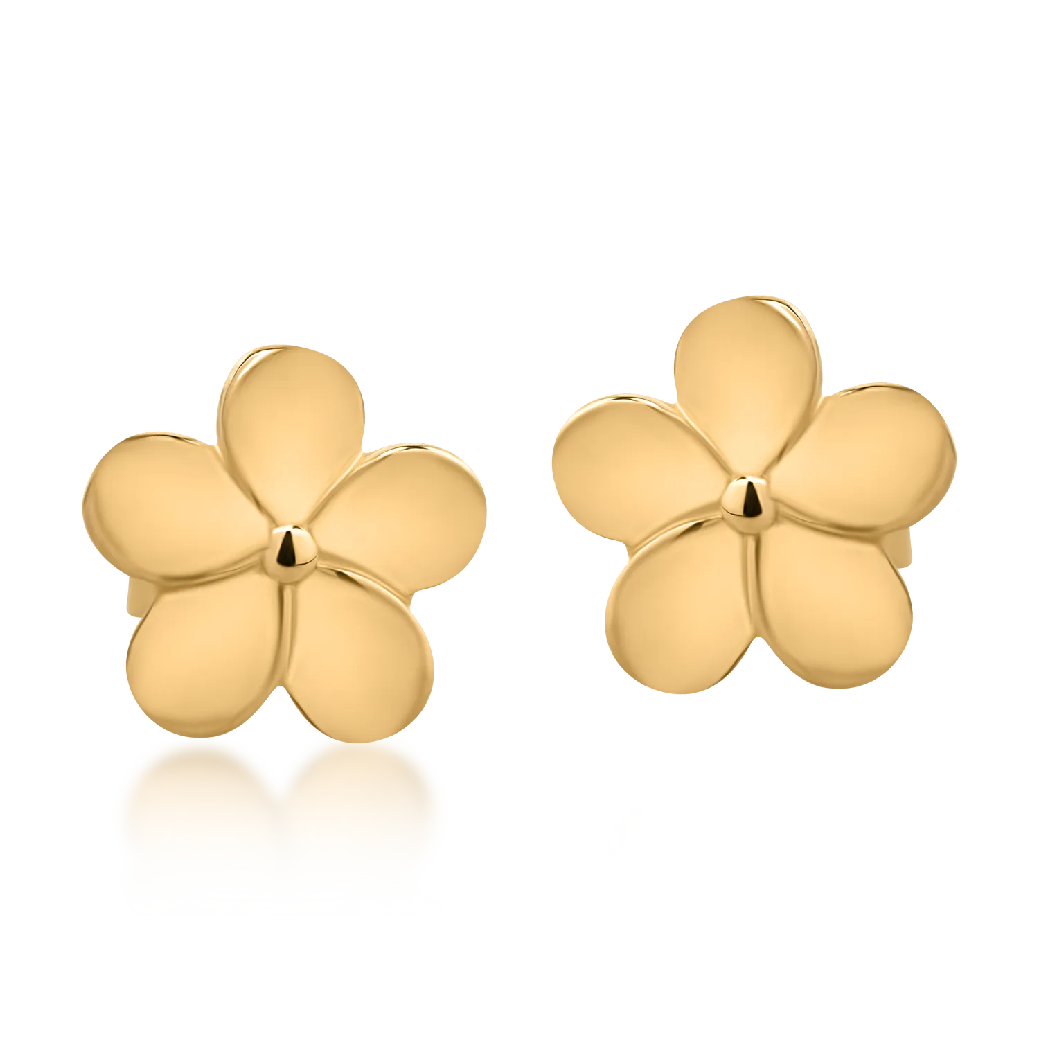 Kolczyki kwiatki z 14K żółtego złota
