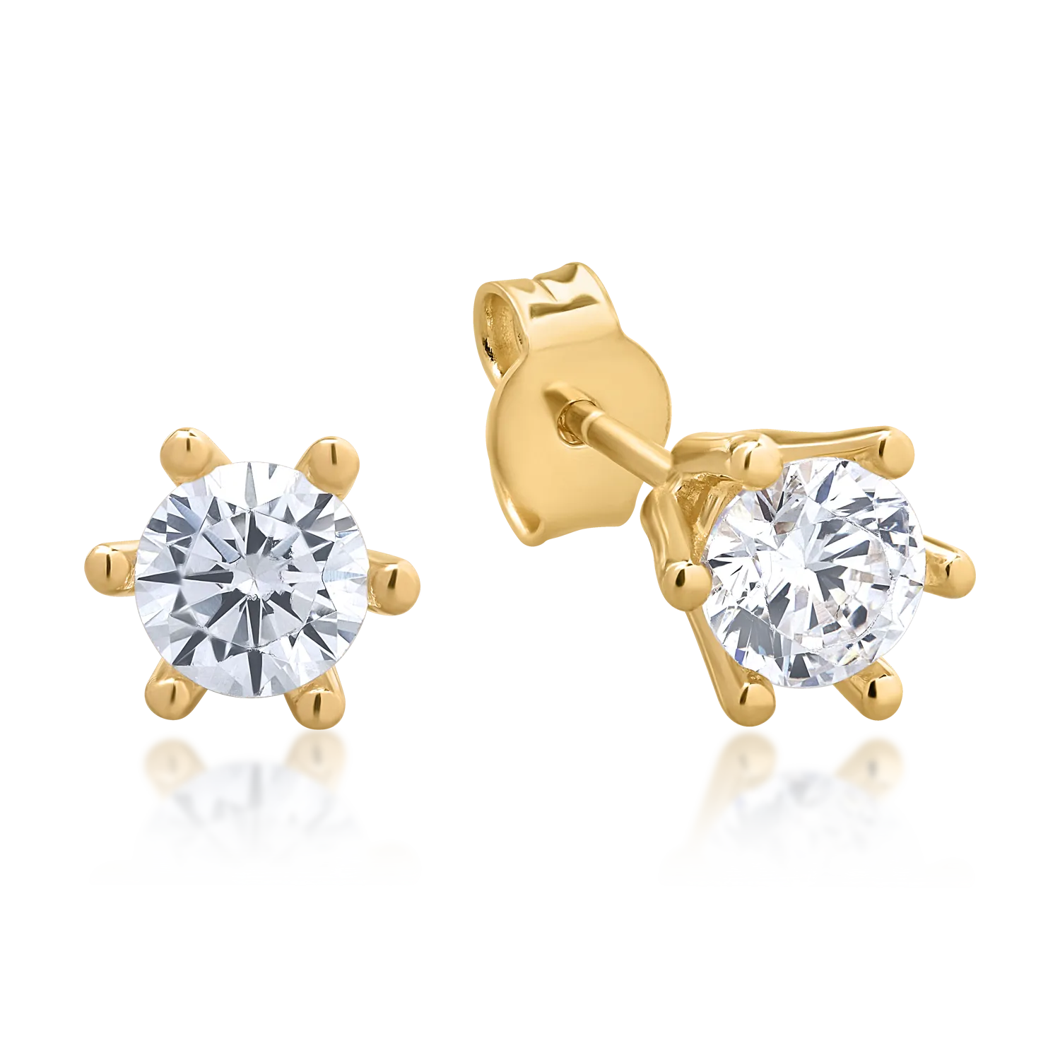 Обеци от 14K жълто злато