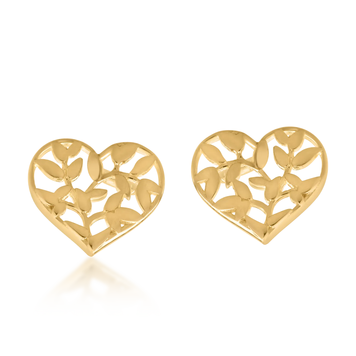 14K sárga arany szív fülbevaló-127472