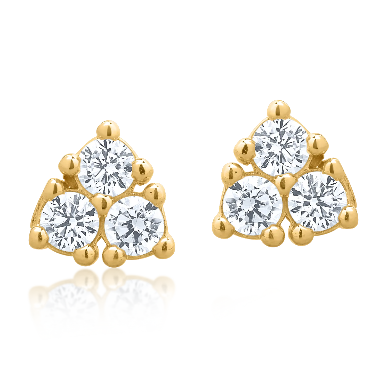 Cercei din aur galben de 14K-127473