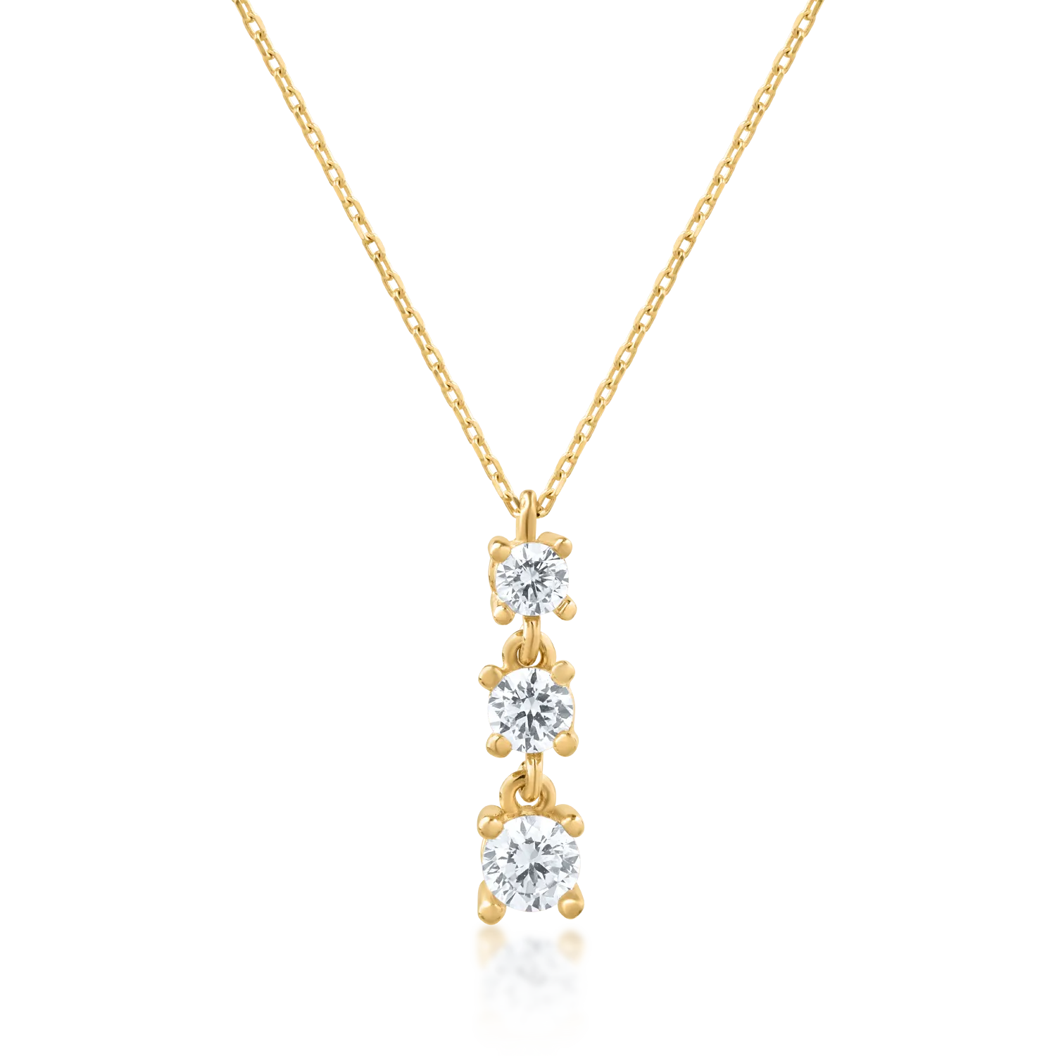 14K yellow gold pendant necklace-127478