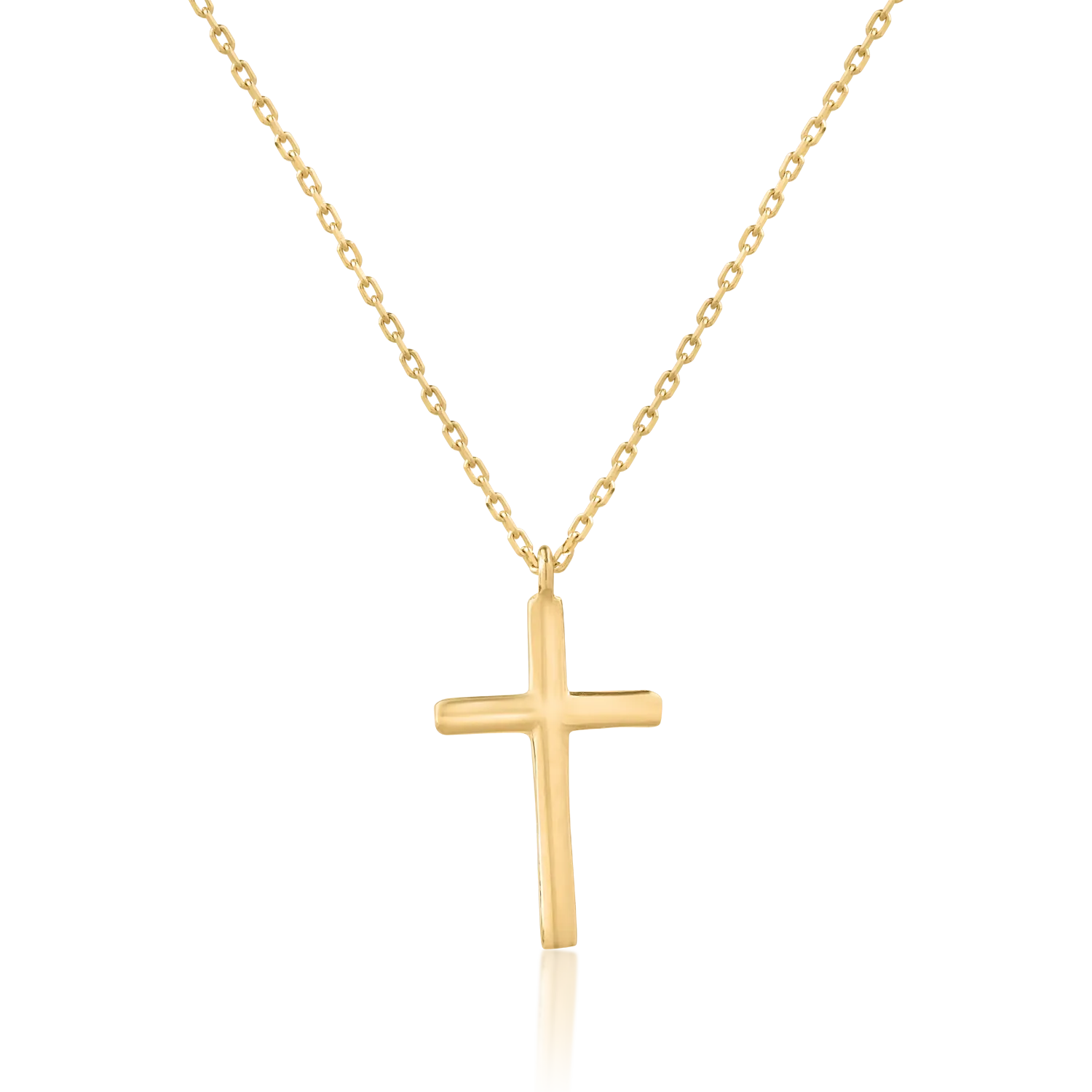 14K yellow gold cross pendant necklace