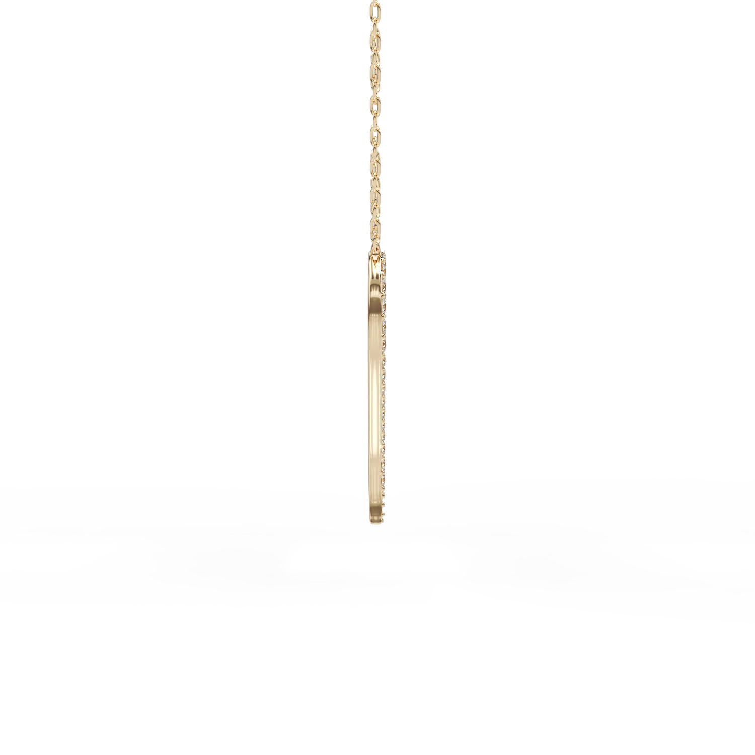 14K yellow gold heart pendant necklace