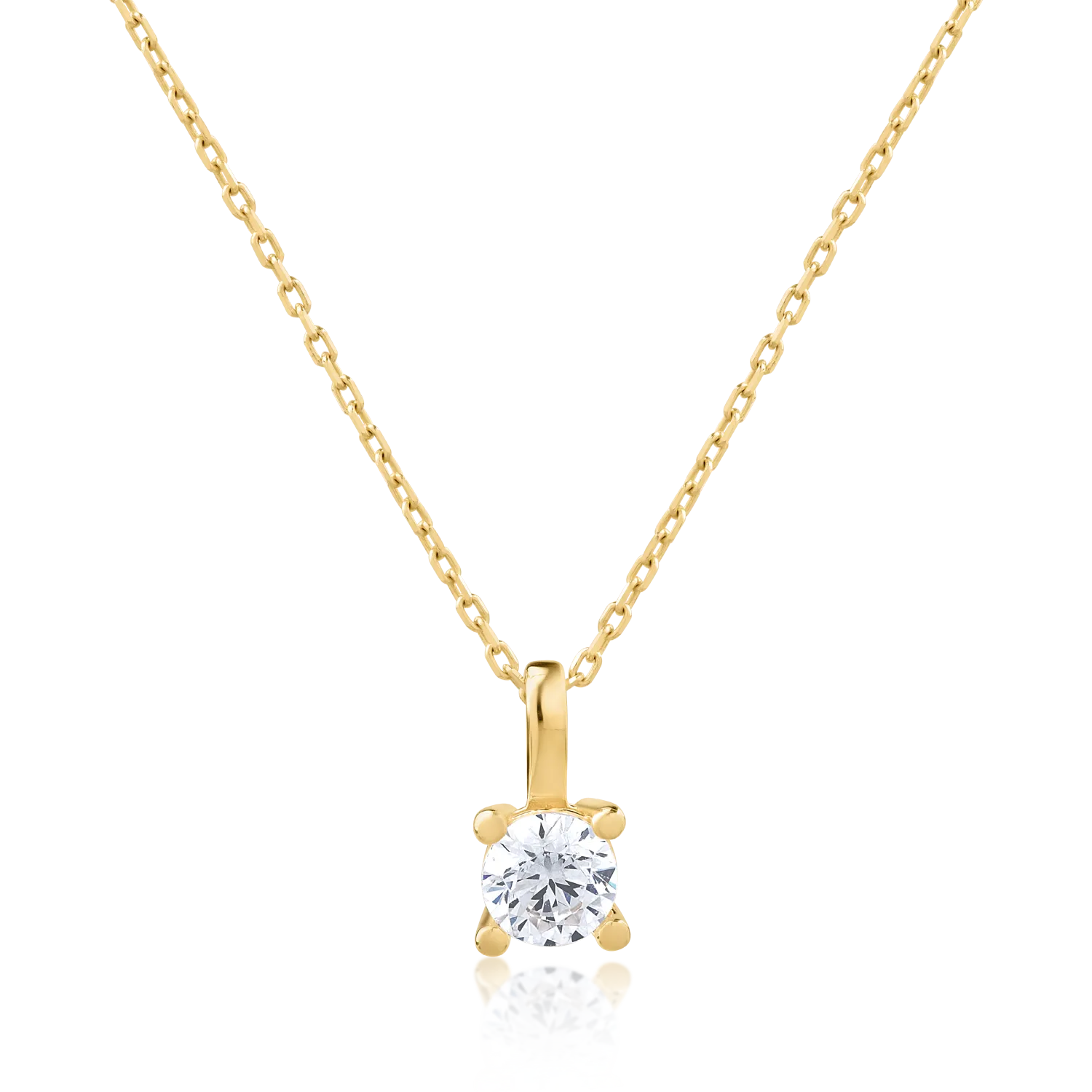 14K yellow gold pendant necklace