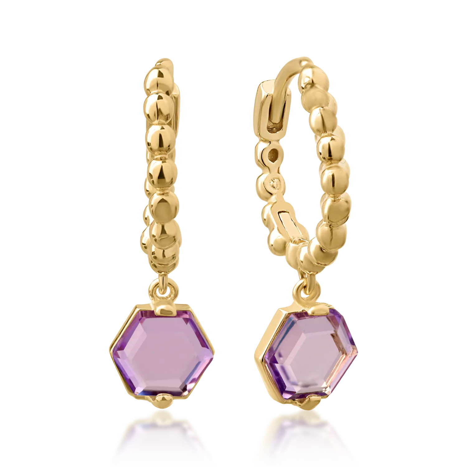 Cercei din aur galben de 14K