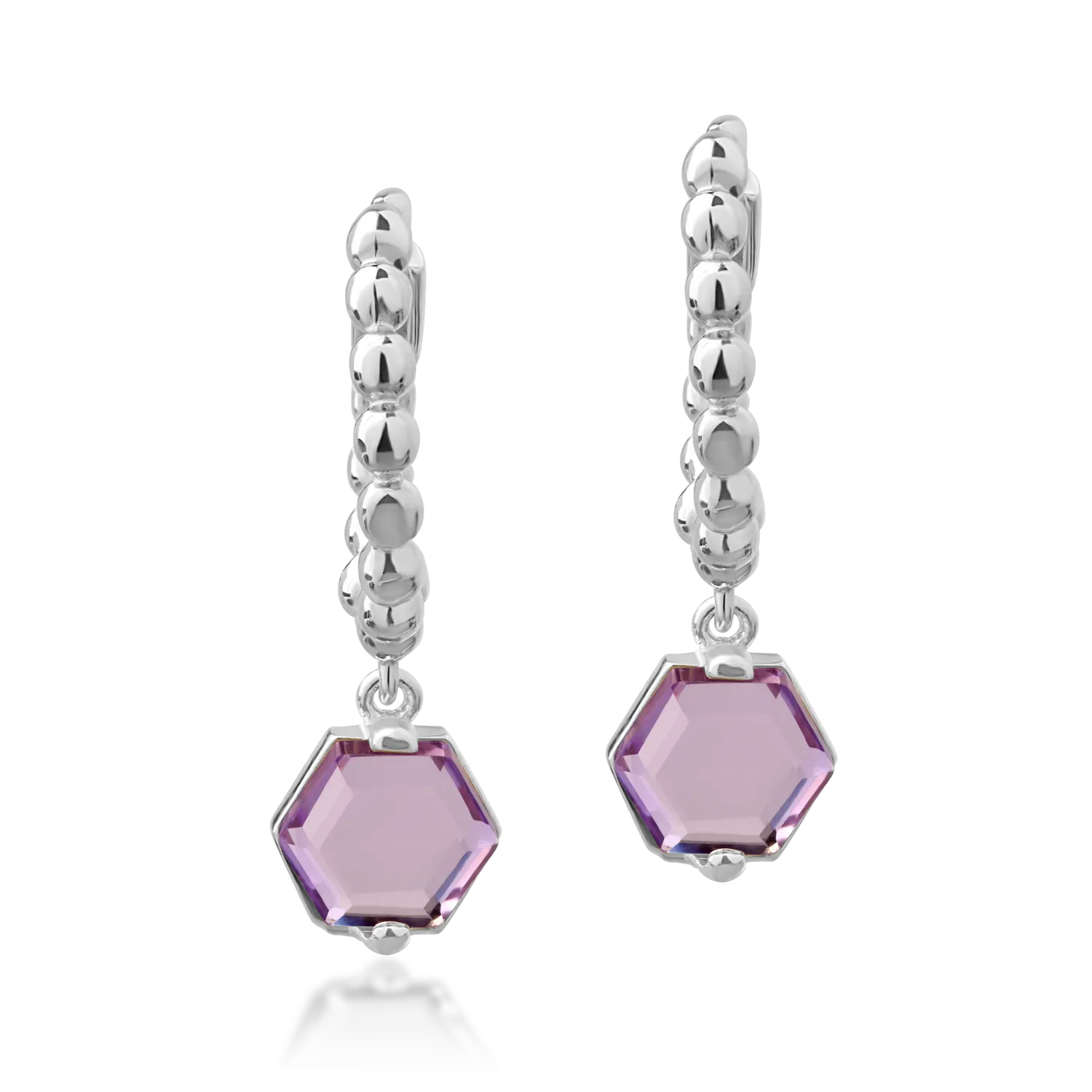 14K white gold earrings