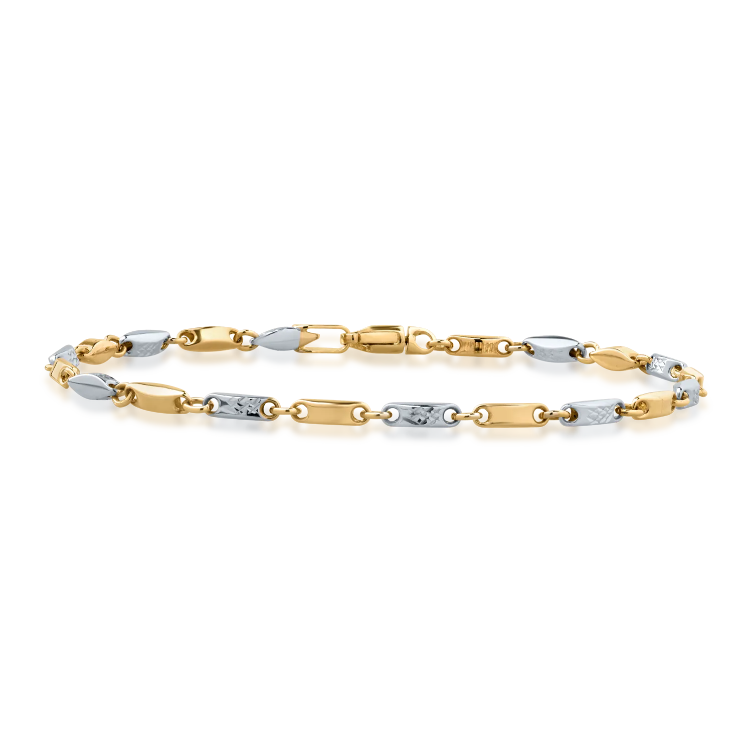 14K white-yellow gold bracelet