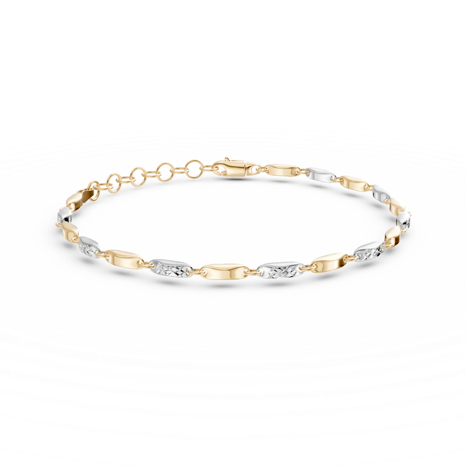 Bratara din aur alb-galben