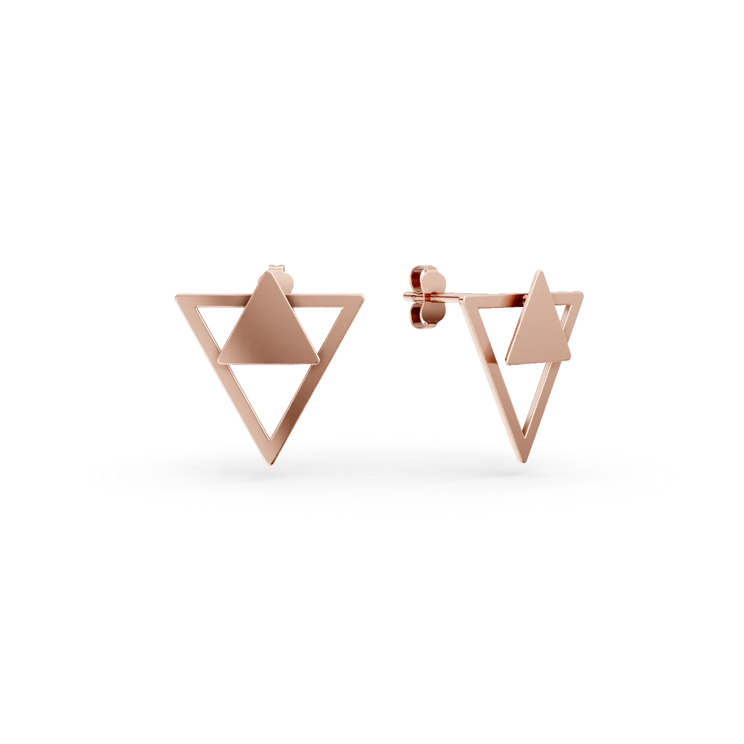 Teilor Cercei geometrici din aur roz