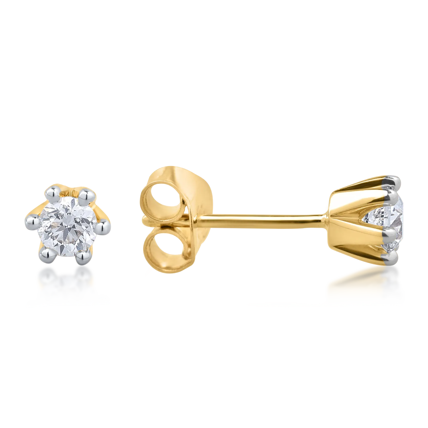 Обеци от 18K жълто злато с 0.314ct диаманти