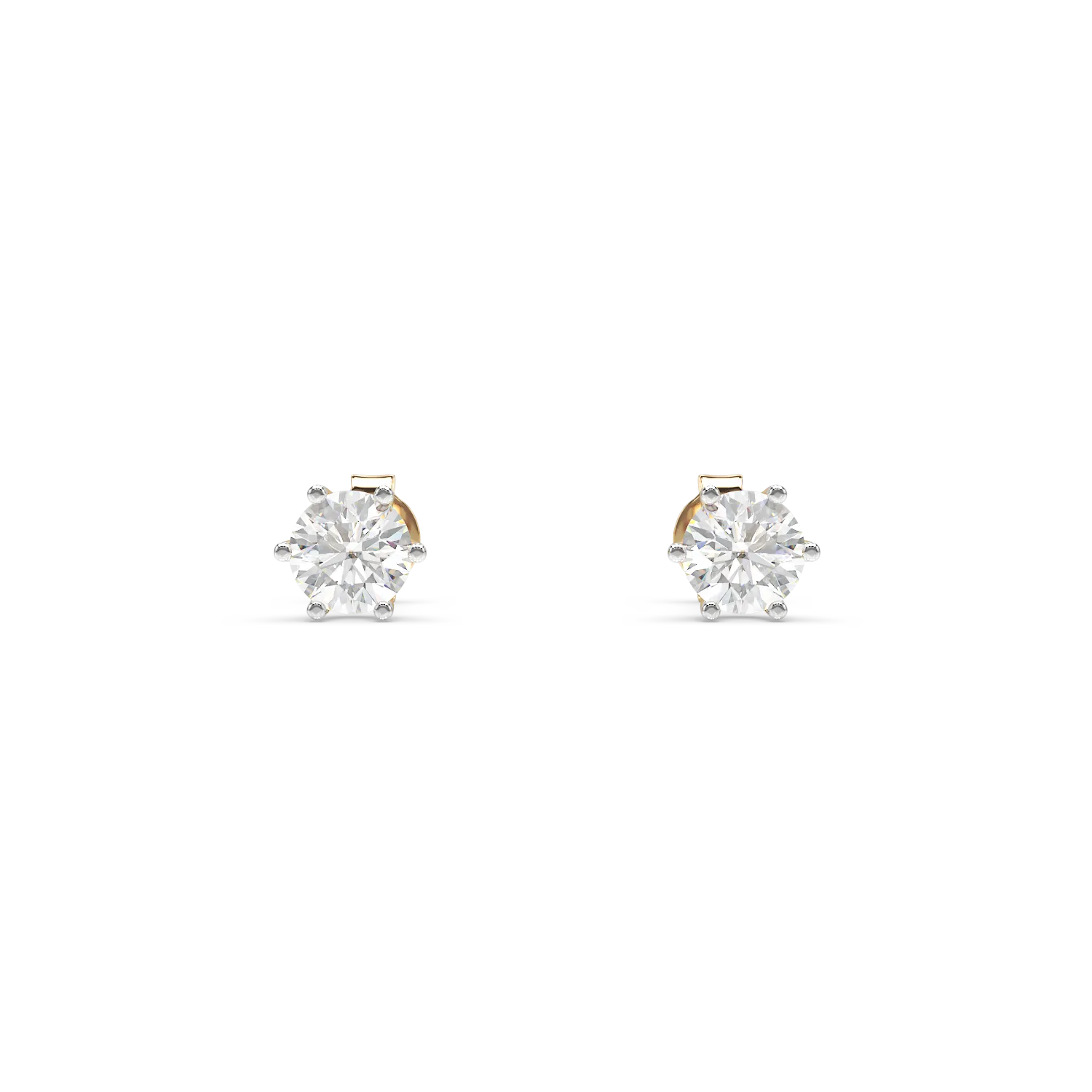 Обеци от 18K жълто злато с 0.38ct диаманти-127972