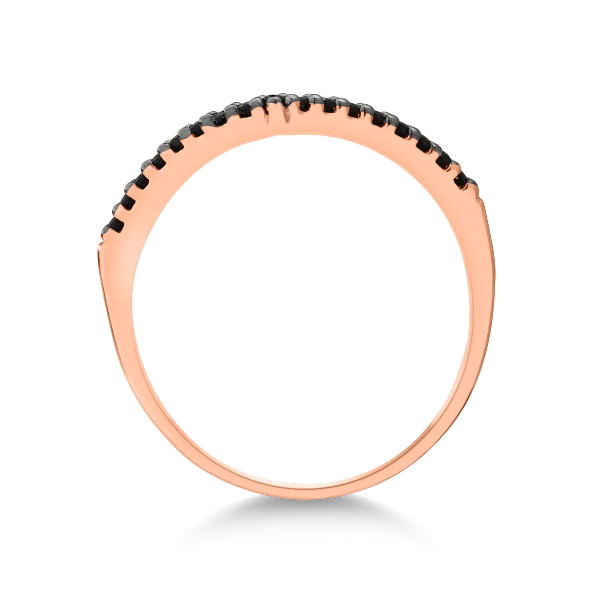 Полувечен пръстен от розово злато