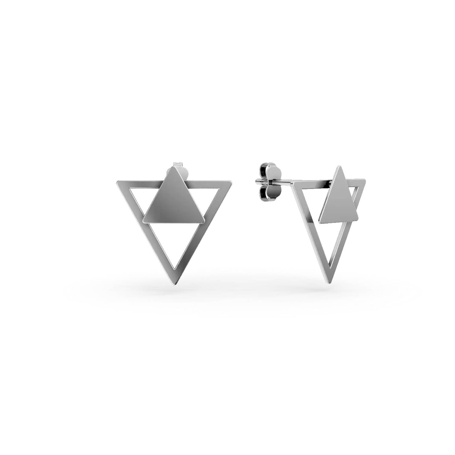 Teilor Cercei geometrici din aur alb