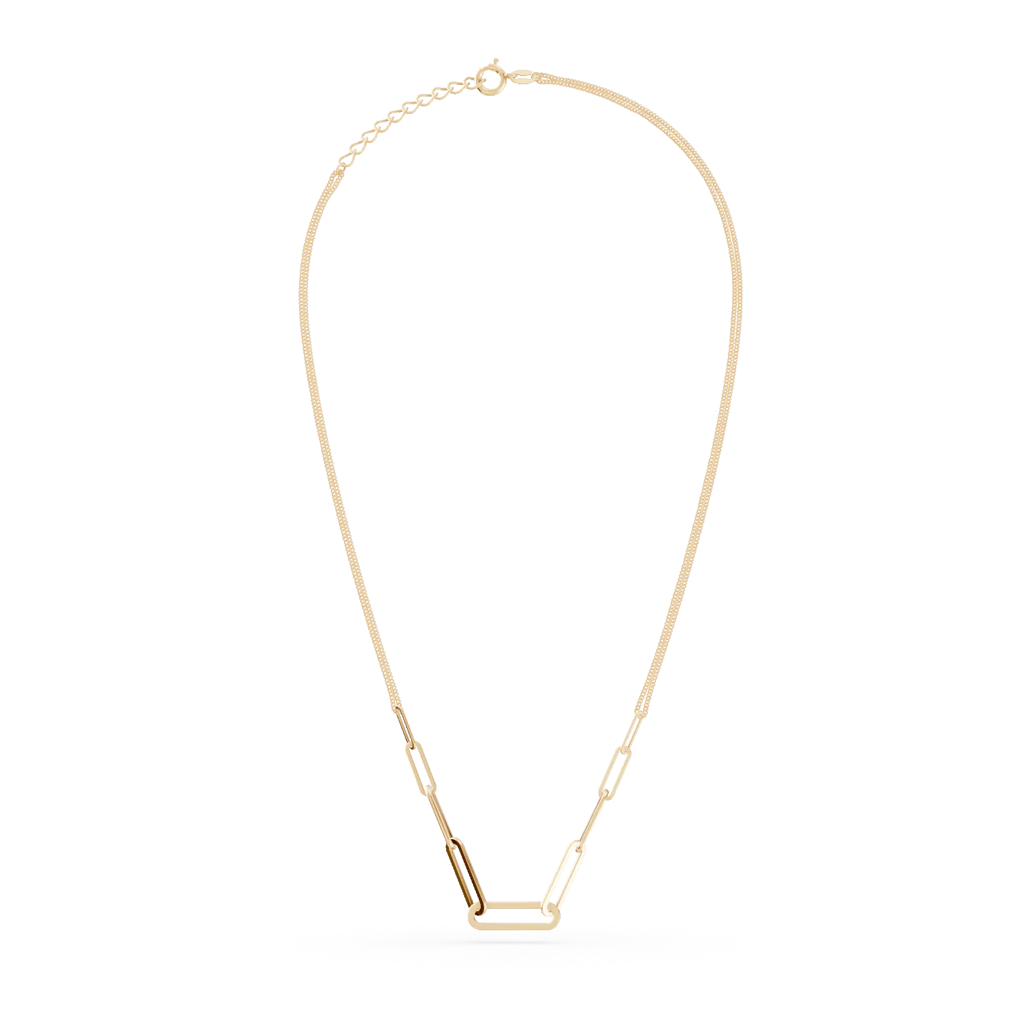 Yellow gold link chain necklace