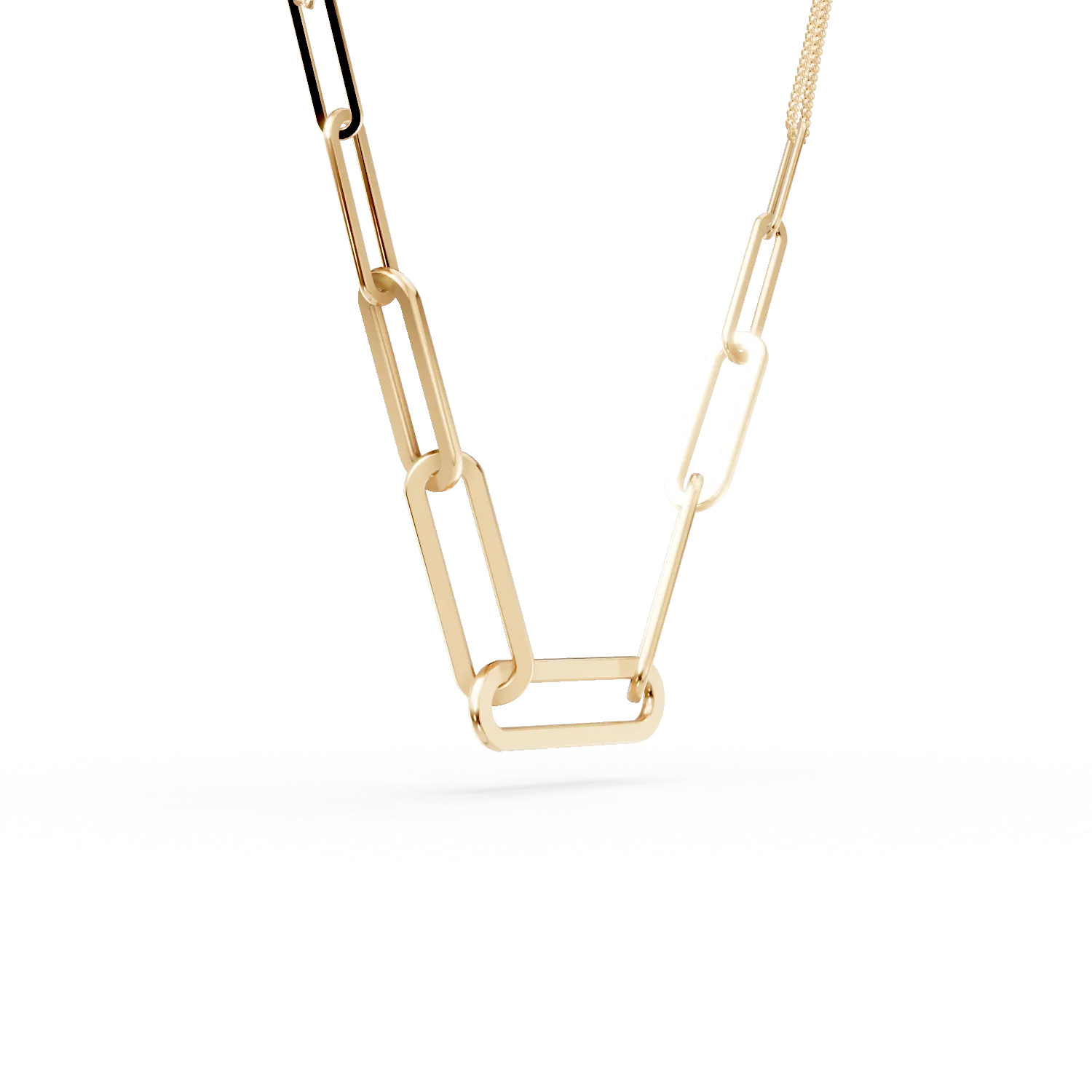 Yellow gold link chain necklace