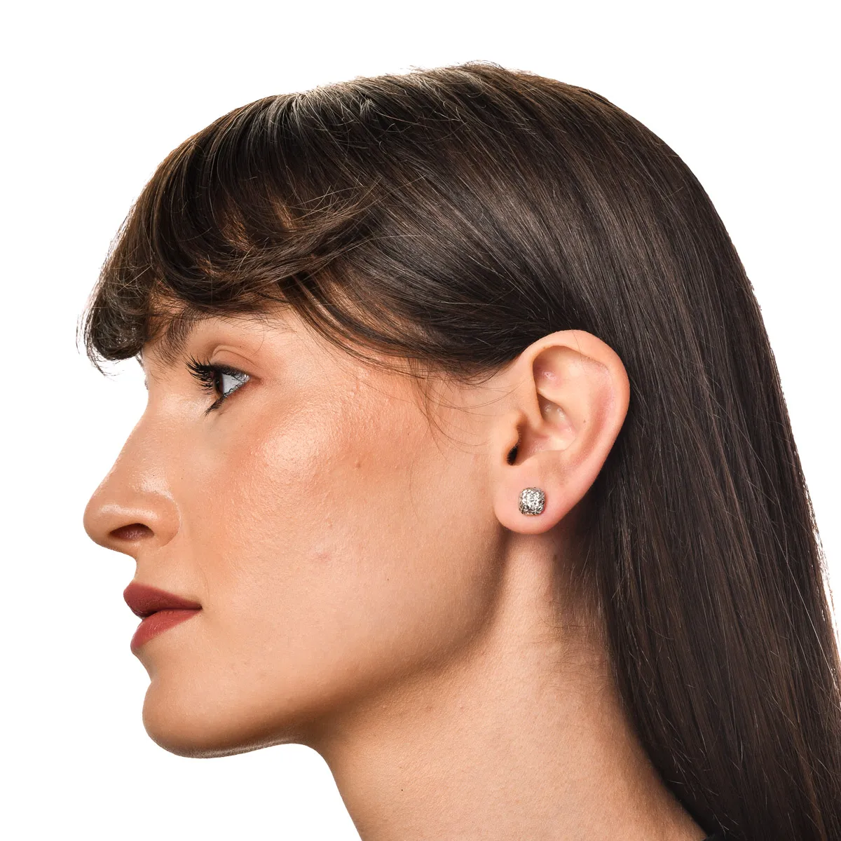 14K white gold earrings