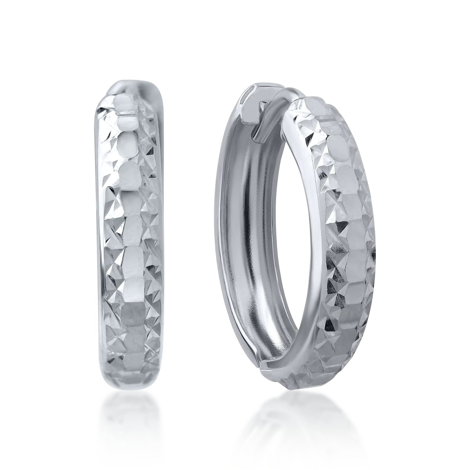 14K white gold earrings