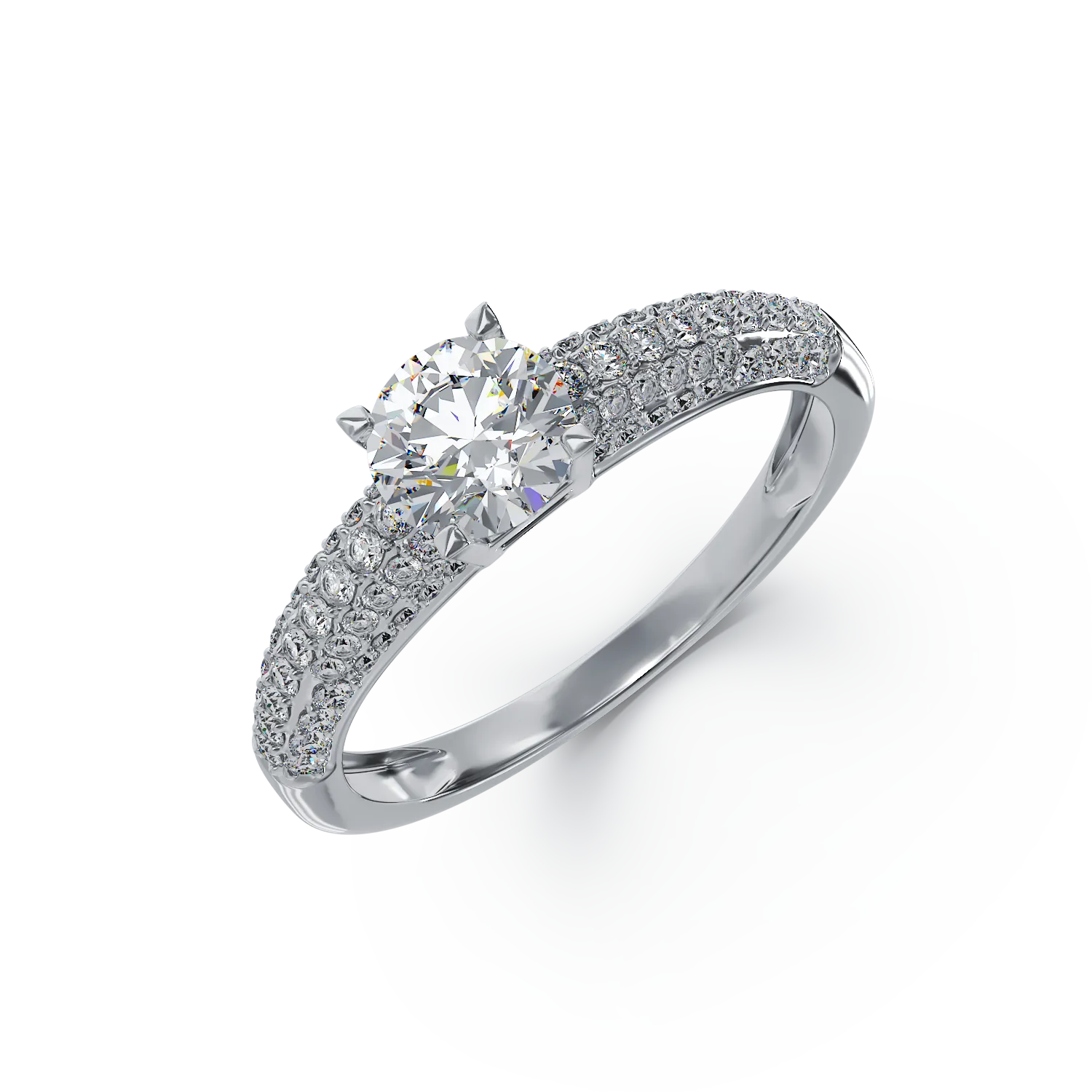 14K white gold engagement ring