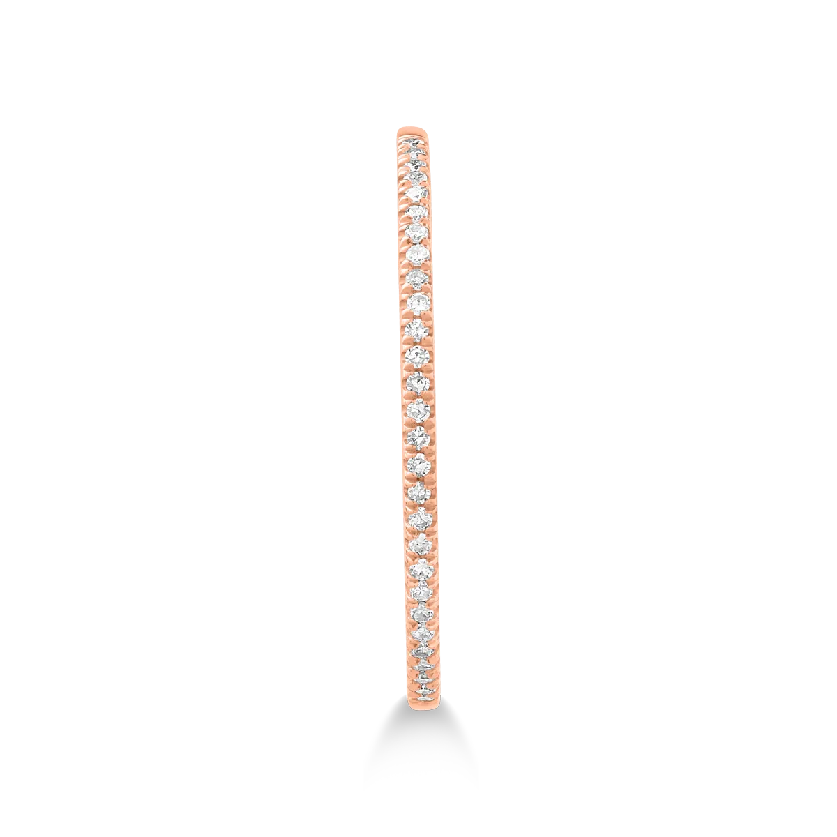 Half eternity ring in rose gold with 0.07ct diamonds