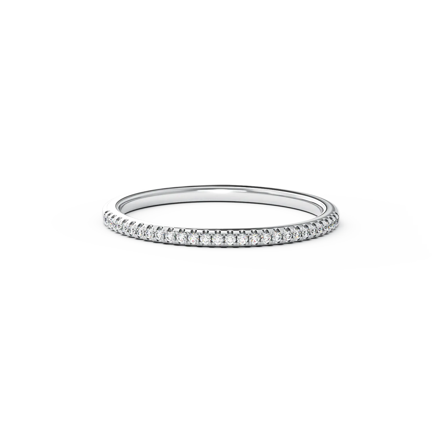 Half eternity ring in white gold with 0.07ct diamonds