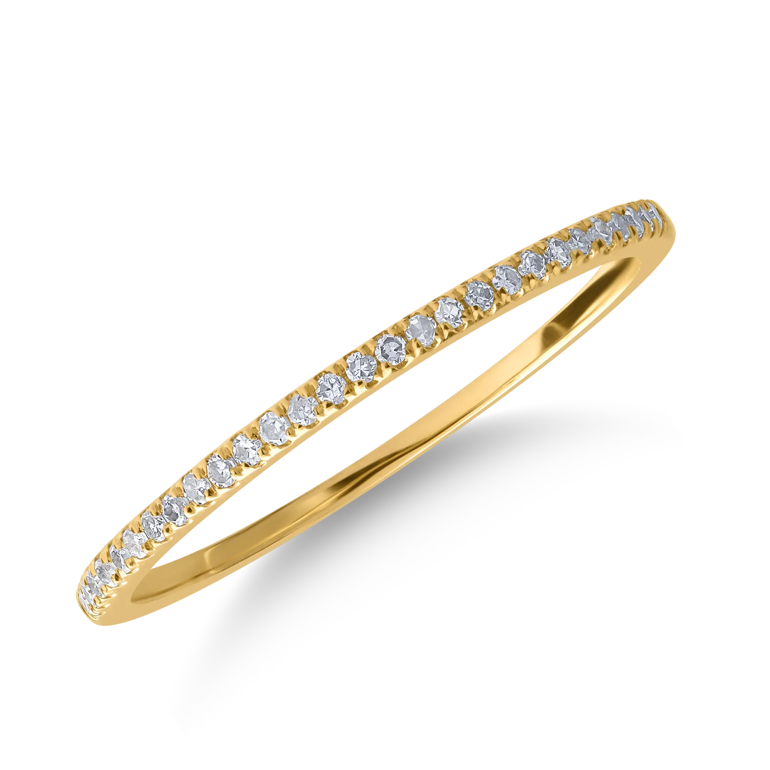 Half eternity ring in yellow gold with 0.07ct diamonds